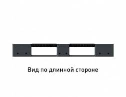 Паллет (поддон) пластиковый усиленный сплошной на 3-х полозьях, 1200х1000x150 мм, серый [02.114F.91.PEF.T20X]