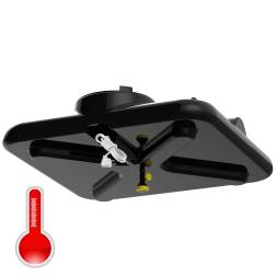 Бак пластиковый для летнего душа РОСА 110 л с подогревом, черный [DRS110S112]