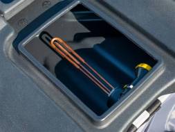 Бак пластиковый для летнего душа с подогревом, 200 л, черный [Б-200]