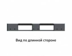 Паллет (поддон) пластиковый усиленный сплошной на 3-х полозьях, 1200x800x150 мм, серый [02.117.F.91.PEF.S.Т10X]