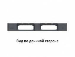 Паллет (поддон) пластиковый перфорированный на 3-х полозьях, 1200х800х160 мм, серый [02.108.91.PE]