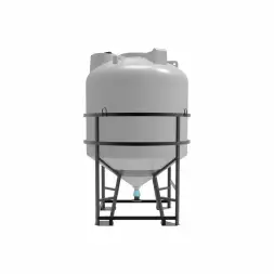 Емкость ЦКТ 5000 л с патрубком 160мм с фланцем под плотность до 1,2 г/см3 белая в обрешетке